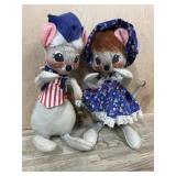 2- Annalee 10 inch mice