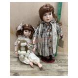 2- Boyds bear Yesterday child porcelain dolls in