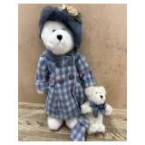 16 inch Boyds bears in blue checkered coat with