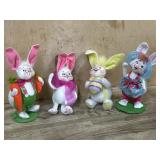 4- Annalee doll 9 inch Easter rabbits