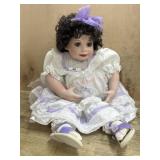 Marie Osmond 18 inch porcelain doll in white and
