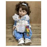 Royal Dienna 18 inch vinyl doll in blue dress
