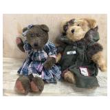2- 14 inch Boyds bears in Blue dress and one in