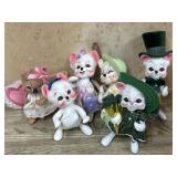 6- Annalee Doll 5 inch mics.  Easter, St.