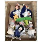 6- Annalee doll Nurse dolls and Scholar