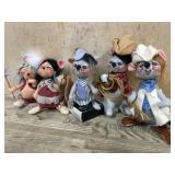 5- Annalee doll Cowboy and Indian dolls  5 inch