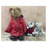 3- Boyds Bears  Paddington and 2 small bears