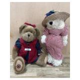 2- 14 inch Boyds Bears one in red and blue and