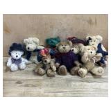 8- Boyds Bears 6 and 8 inch bears  some with hats
