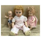 Box lot of 3 vintage vinyl baby dolls