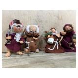 4- Annalee doll monks  5 inch