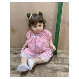 Pauline vinyl 20 inch doll in pink dress
