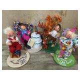 1991, 1990, 1995 and 1999 Annalee doll Logo Kids