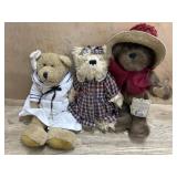 3- Boyds Bears  Sailor 12 inch bear and 10 inch