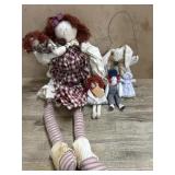 Flat of 6 Rag dolls various sizes