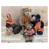 Boyds Bear Cat, dog and 2 bears in Halloween