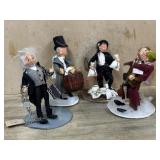 Set of 4 Annalee Scrooge dolls 10 inch tall