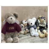 2- 10 inch and 2-8 inch Boyds Bears dressed in
