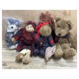 3- Boyds Bears and one Moose