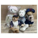 4- Boyds Bears 1 in bag new 2 8 inch dresses in