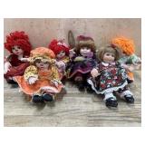 6- Marie Osmond porcelain cupcake dolls   clowns