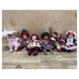 6- Marie Osmond Porcelain cupcake dolls  Clowns,