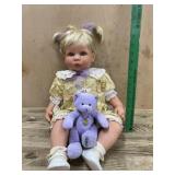 Lee Middleton 16 inch vinyl doll in yellow romper