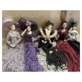 5 Porcelain tassel dolls