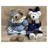 2- 16 inch Girl Boyds Bears in dresses