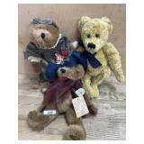 2 - 12 inch and 1 14 inch Boyds Bears