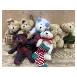 Flat of 8 Boyds Bears 5 inch Bears  Plaid. Pocket