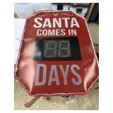 Used Santa countdown sign. Untested