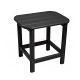 Black HDPE Compact Outdoor Side Table, Ultra
