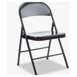Set of 4 folding steel chairs
