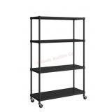 4-Tier Steel Shelving with Shelf Liners, 36" W x