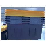 4-  27 Gallon Heavy-Duty Black and Yellow Storage