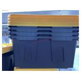 4-  27 Gallon Heavy-Duty Black and Yellow Storage