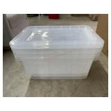 3- 40qt plastic totes- 2 lids