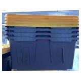 4-  27 Gallon Heavy-Duty Black and Yellow Storage