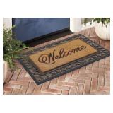 Welcome Rubber Coir Doormat, 23" x 36"