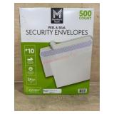 Peel and Seal Security Envelopes, 500-Count