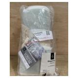 Oversized Striped Cotton Blend Throw