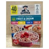 Quaker Instant Oatmeal Fruit and Cream Variety Pac