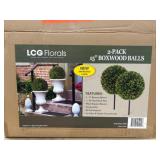 2-Pack 15-Inch Boxwood Balls