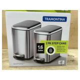 2 Stainless Steel Step Cans