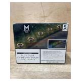 Matte Black LED Solar Disc Lights - 5 Pack