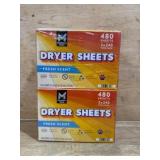 Twin Pack Fresh Scent Dryer Sheets, 480 Sheets