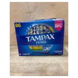 Tampax Pearl Tampons, Box of 86