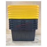 5-5 gallon Stackable Storage Bins with Lids