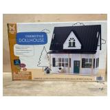 Farmhouse-Style Dollhouse with Accessories